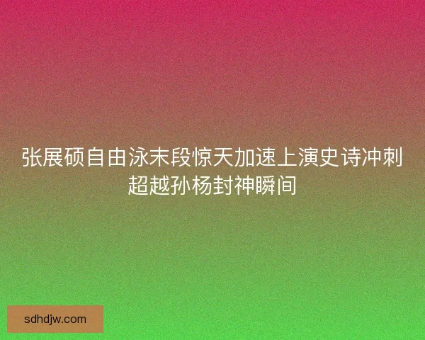 张展硕自由泳末段惊天加速上演史诗冲刺超越孙杨封神瞬间 张展硕自由泳末段惊天加速上演史诗冲刺超越孙杨封神瞬间